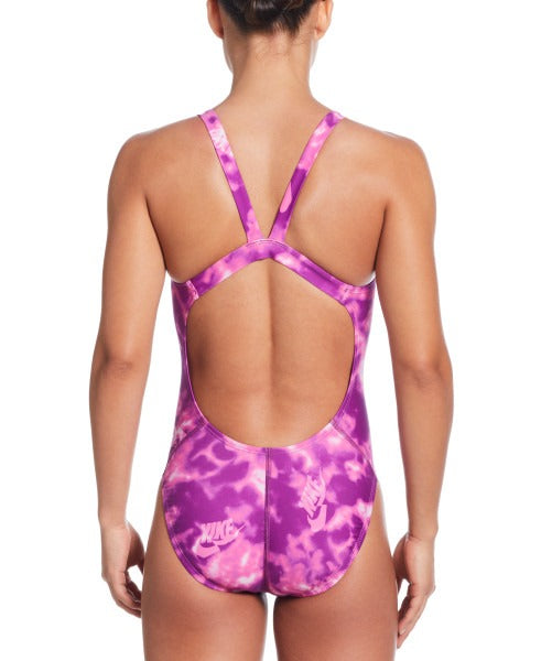 Nike Women's Hydrastrong Multi Print Fastback One Piece Swimsuit  One Piece Swimsuits  Nike