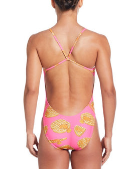 Nike Women's HydraStrong Multi Print Cutout One Piece Swimsuit Extended Colors  One Piece Swimsuits  Nike