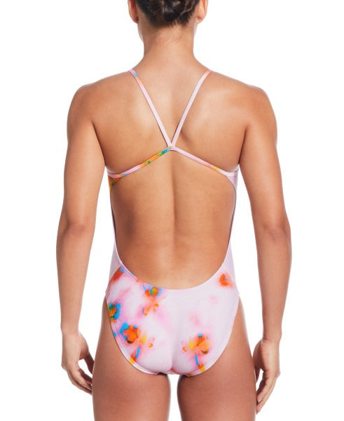 Nike Women's HydraStrong Multi Print Cutout One Piece Swimsuit Extended Colors  One Piece Swimsuits  Nike