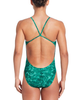 Nike Women's HydraStrong Pool Lanes Cut Out One Piece Swimsuit  One Piece Swimsuits  Nike