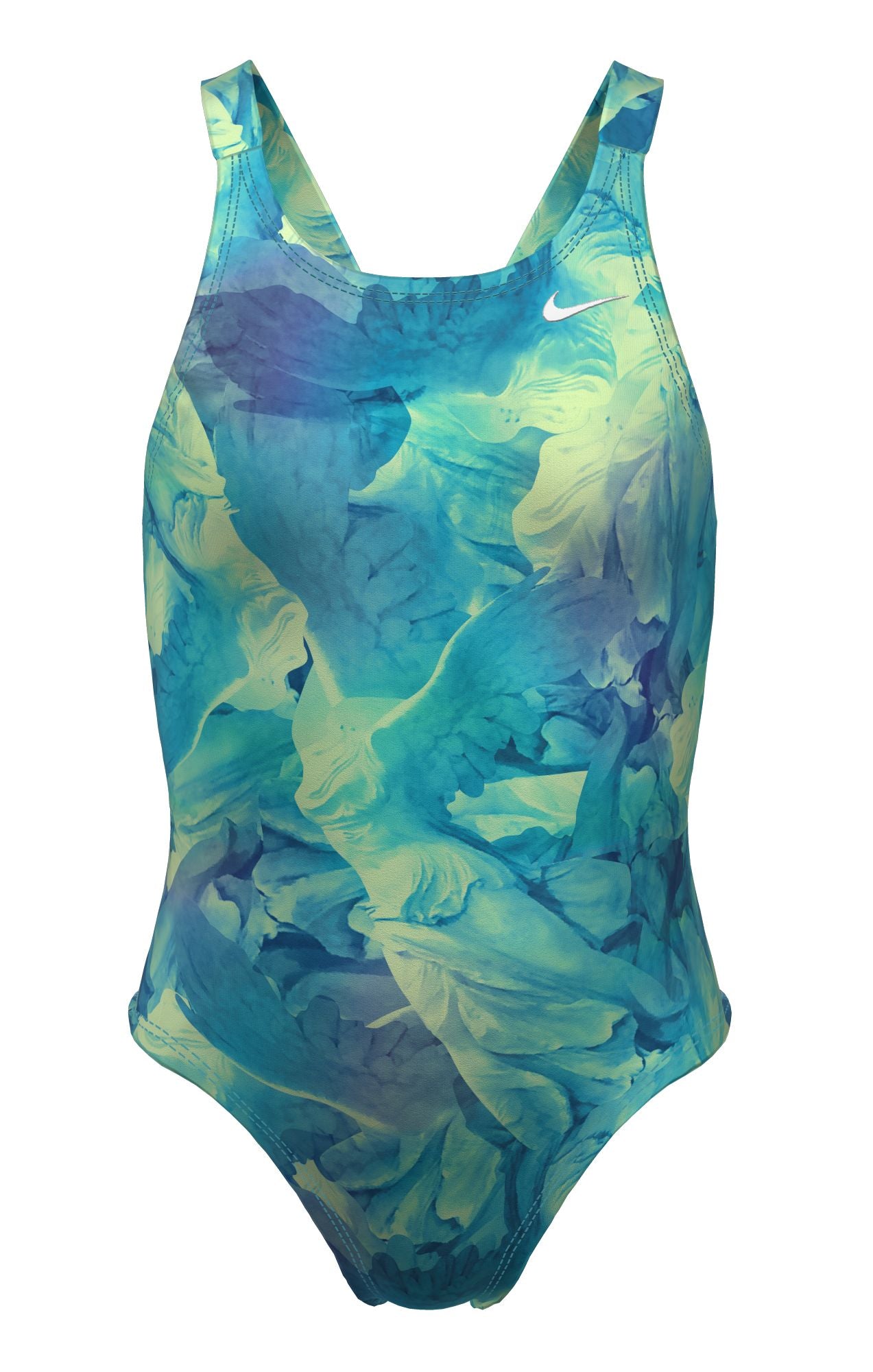 Nike Girls' Hydrastrong Multi Print Fastback One Piece Swimsuit    Nike