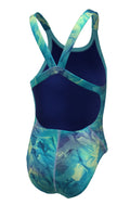 Nike Girls' Hydrastrong Multi Print Fastback One Piece Swimsuit    Nike
