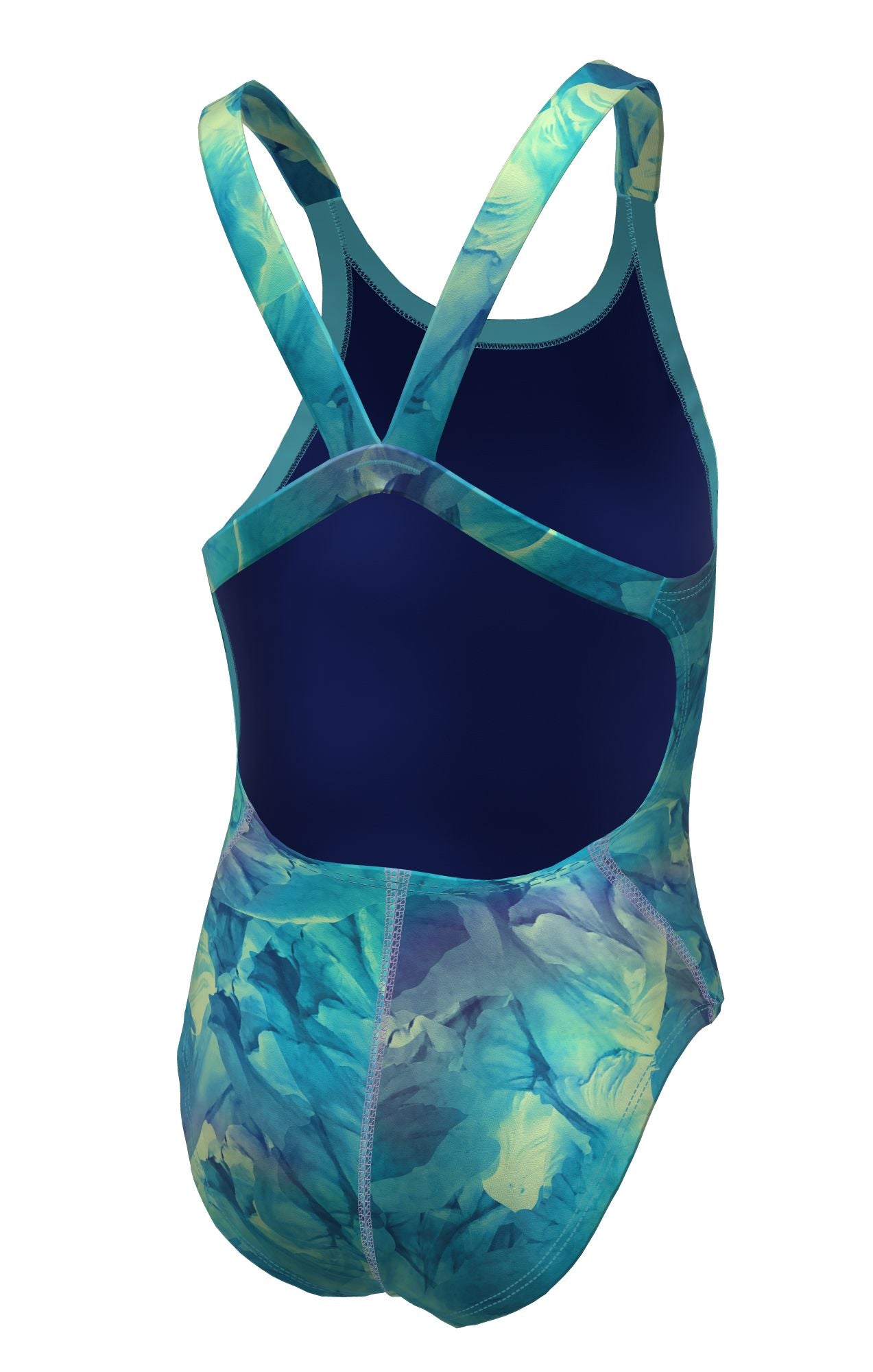 Nike Girls' Hydrastrong Multi Print Fastback One Piece Swimsuit    Nike