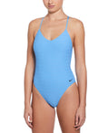 Nike Women's Swoosh Link Terry Nike Texture Y-Back One Piece Swimsuit  One Piece Swimsuits  Nike