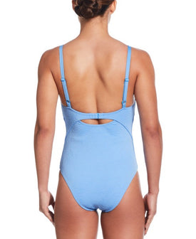 Nike Swim Jacquard Women's V-Neck One Piece Swimsuit  One Piece Swimsuits  Nike