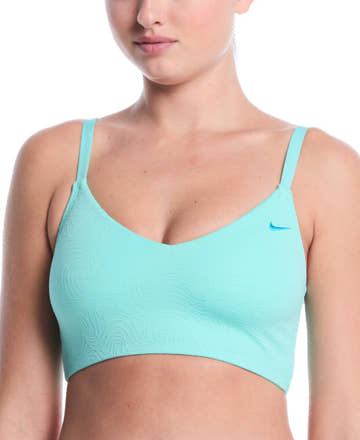 Nike Swim Jacquard Women's V-Neck Midkini Top  Midkini Top  Nike
