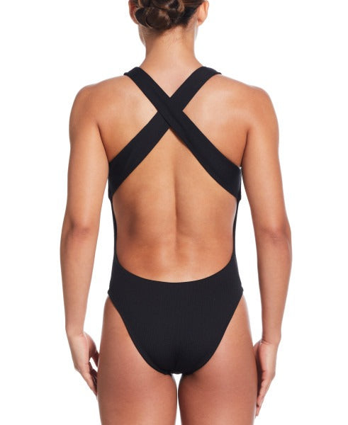 Nike Women's Elevated Essential Crossback One Piece Swimsuit  One Piece Swimsuits  Nike