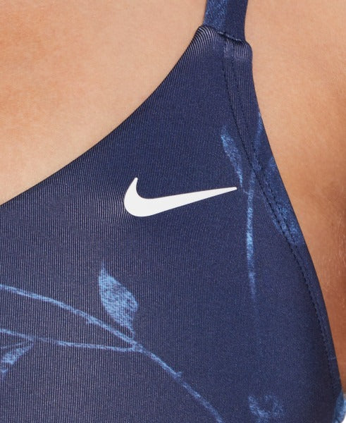 Nike Women's Floral V-Neck Midkini Top  Bikini Top  Nike