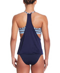 Nike Women's Stripe Layered Tankini  Women's Tankini Top  Nike