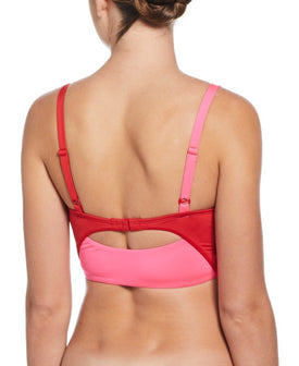 Nike Women's Colorblock V-Neck Midkini Top  Midkini Top  Nike