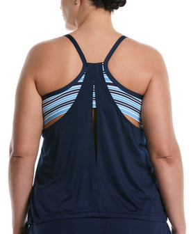 Nike Women's Layered One Piece Tankini  Women's Tankini Top  Nike