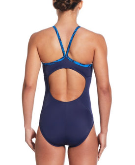 Nike Women's Swirl Racerback One Piece Swimsuit  One Piece Swimsuits  Nike
