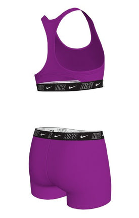 Nike Girls Logo Tape Racerback Bikini & Short Set  Girls Bikini Set  Nike