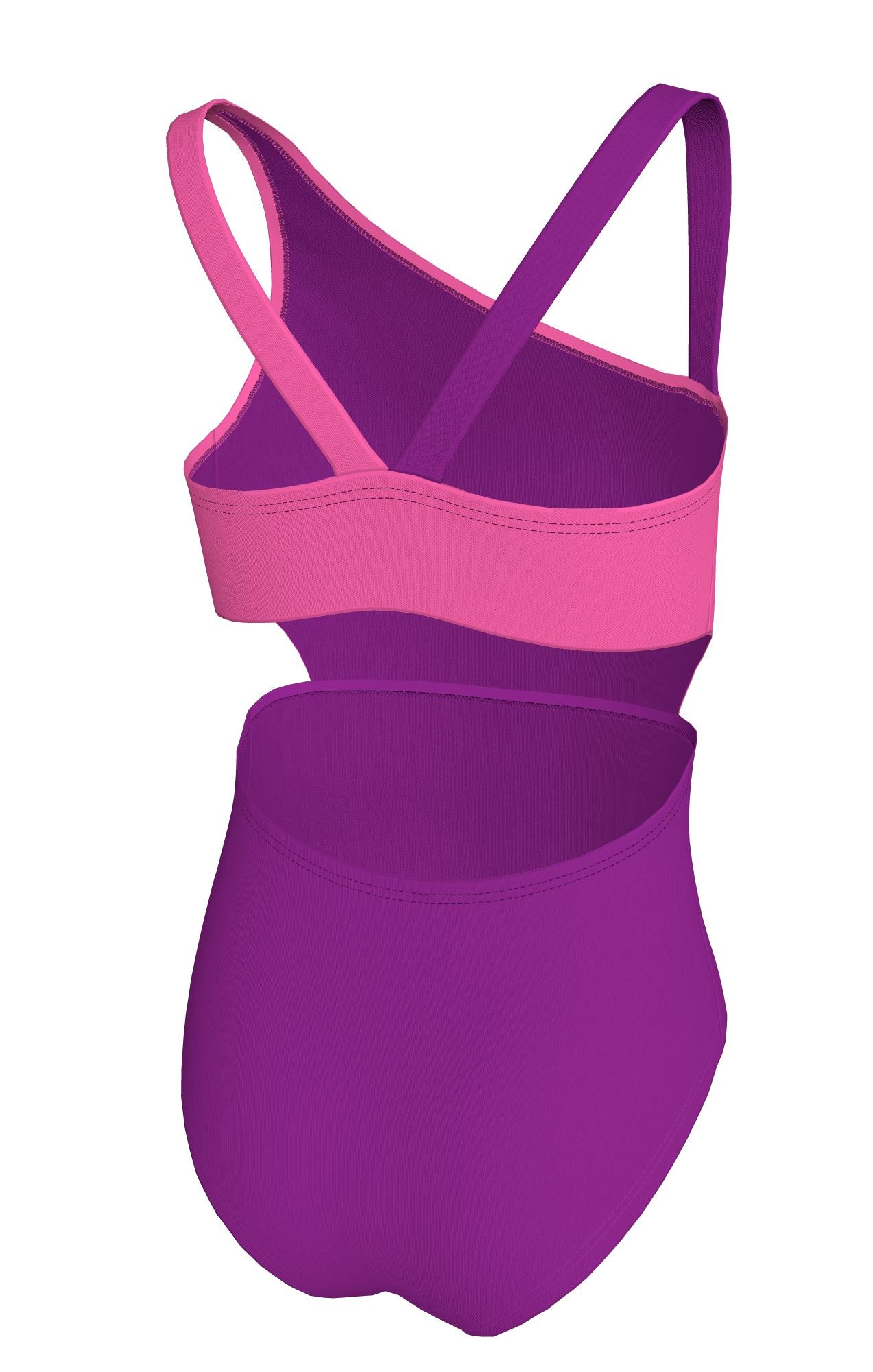 Nike Girls' Colorblock Asymmetrical Monokini  Girls One Piece  Nike