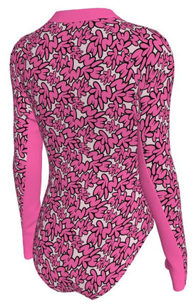 Nike Girls Bubble Script Long Sleeve One Piece Swimsuit  Girls One Piece  Nike