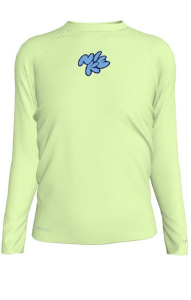 Nike Girls Bubble Script Dri-Fit Long Sleeve Hydroguard  Girls Rash Guard  Nike