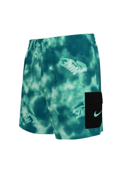 Nike Boy's Water Tie Dye Cargo Pocket 4 Inch Volley Short  Boys Volley Shorts  Nike