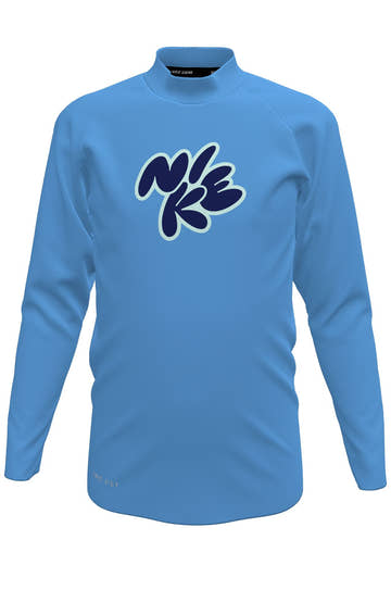 Nike Boys Bubble Script Hydro Long Sleeve Hydroguard  Long Sleeve Rash Guard  Nike