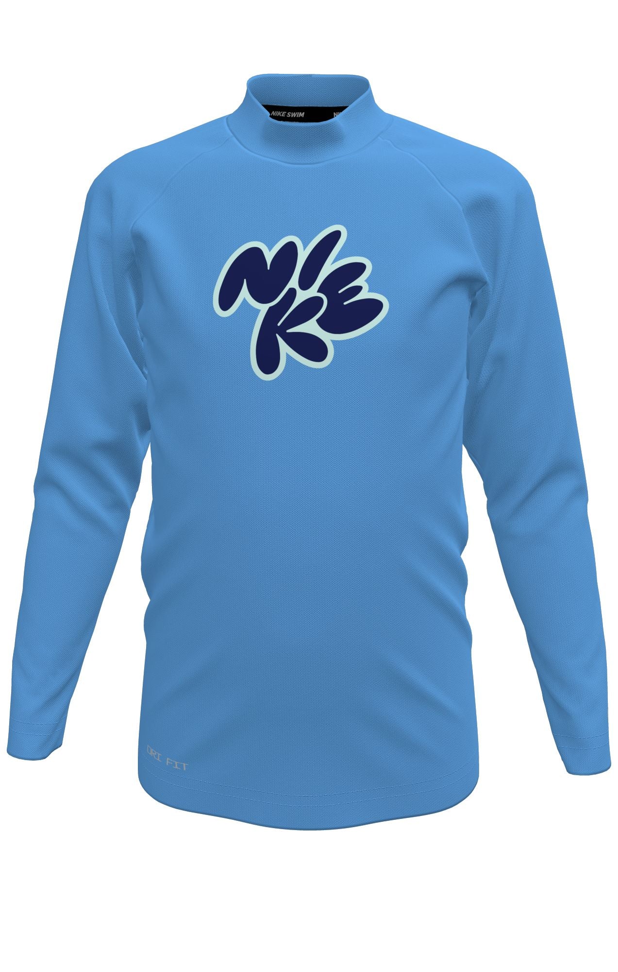 Nike Boys Bubble Script Hydro Long Sleeve Hydroguard  Long Sleeve Rash Guard  Nike