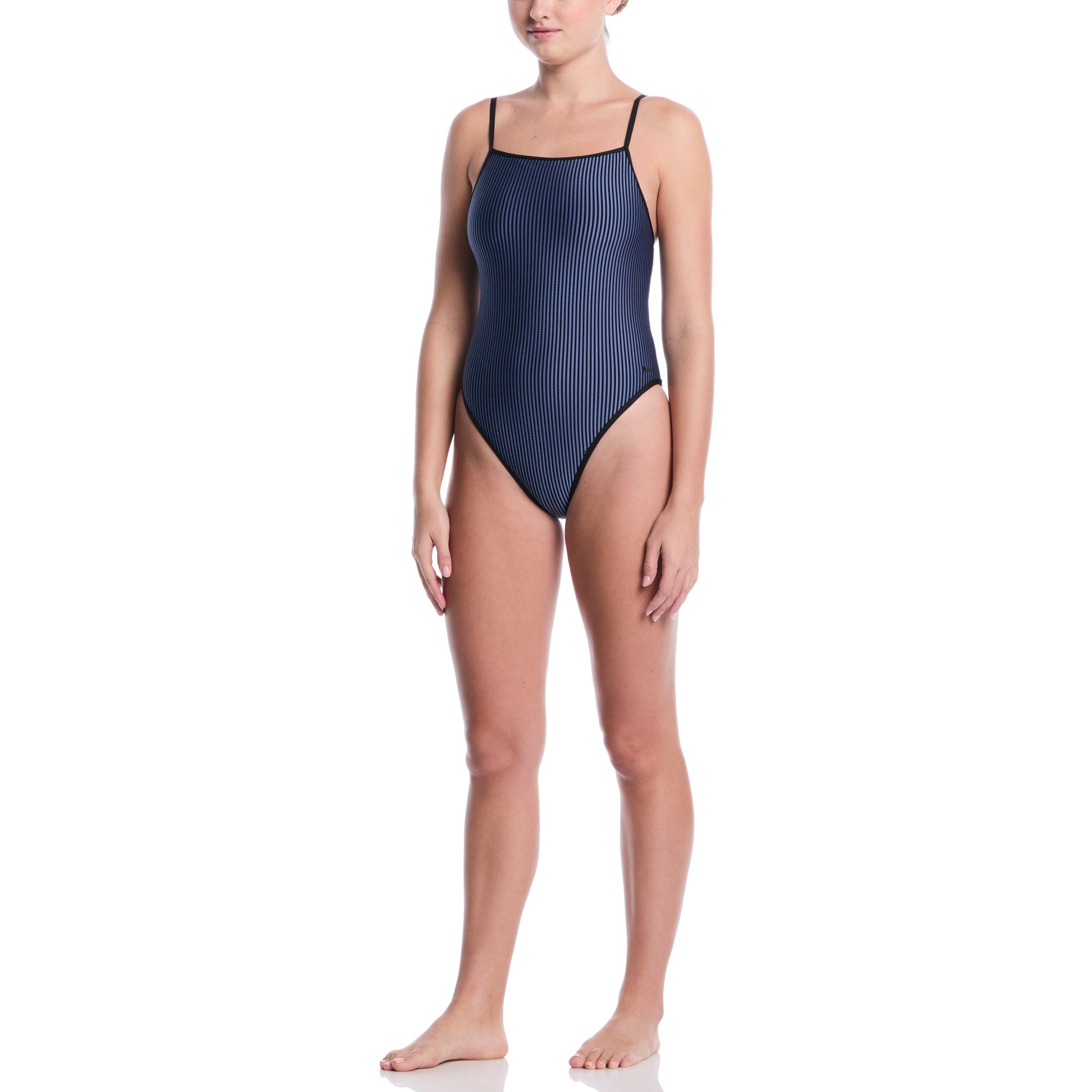 Nike Women's Ripple Texture Squareneck One Piece Swimsuit  One Piece Swimsuits  Nike