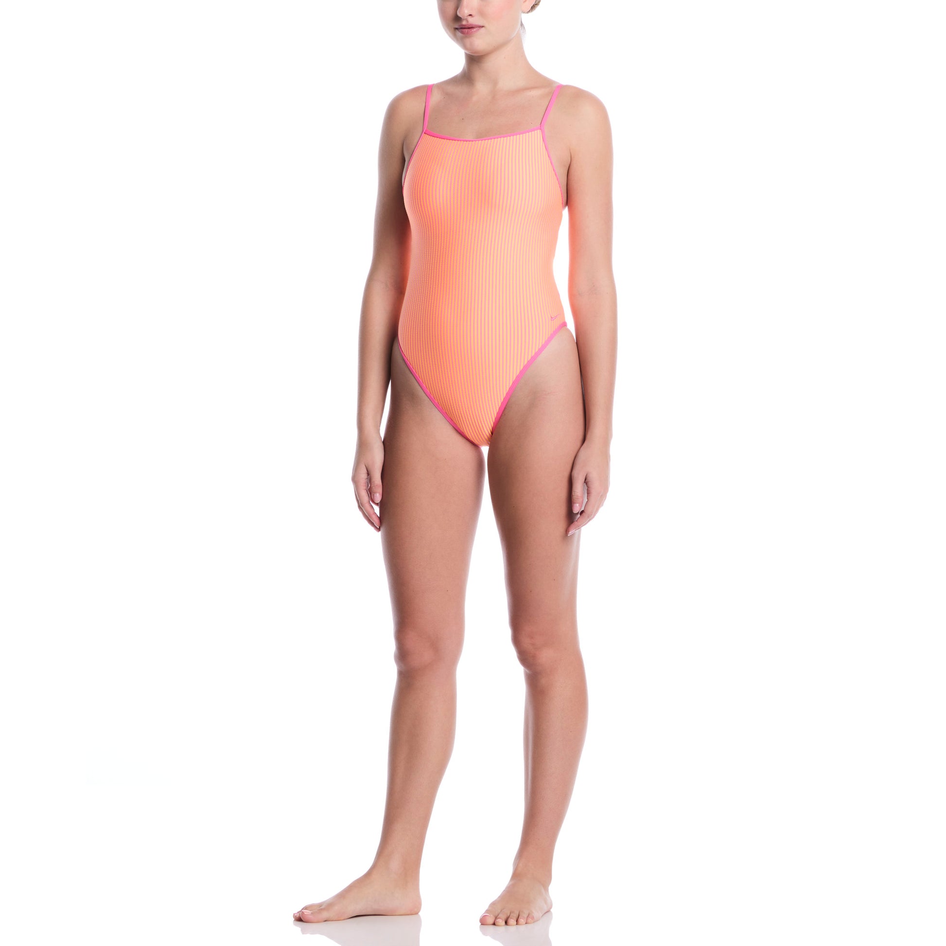 Nike Women's Ripple Texture Squareneck One Piece Swimsuit  One Piece Swimsuits  Nike
