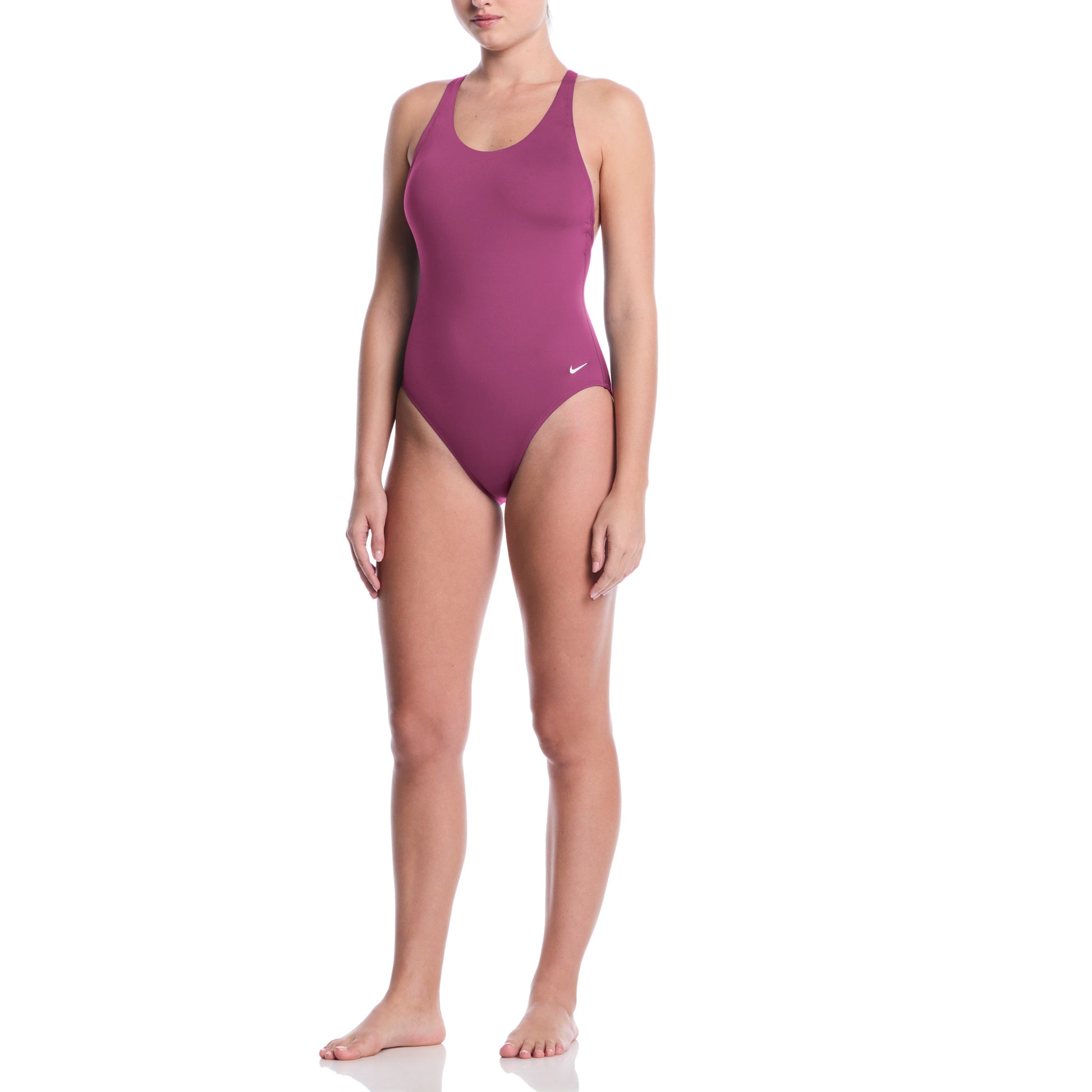 Nike Women's Swim Effortless Essential Scoop Neck One Piece Swimsuit  One Piece Swimsuits  Nike
