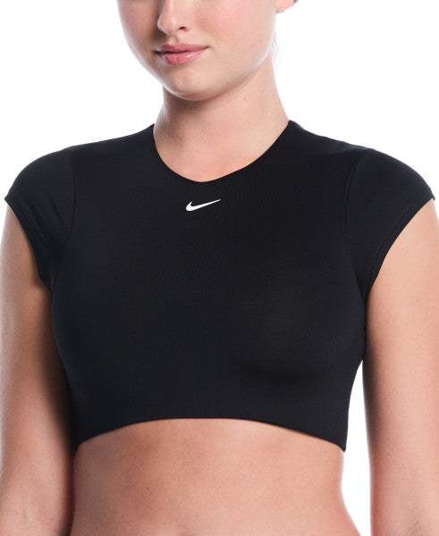 Nike Women's Solid Cropped Swim Top  Crop Top  Nike