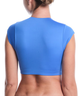 Nike Women's Solid Cropped Swim Top  Crop Top  Nike
