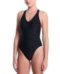 Nike Women's Hydralock Luxe V-Neck One Piece Swimsuit  One Piece Swimsuits  Nike