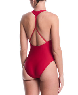 Nike Women's Hydralock Luxe V-Neck One Piece Swimsuit  One Piece Swimsuits  Nike