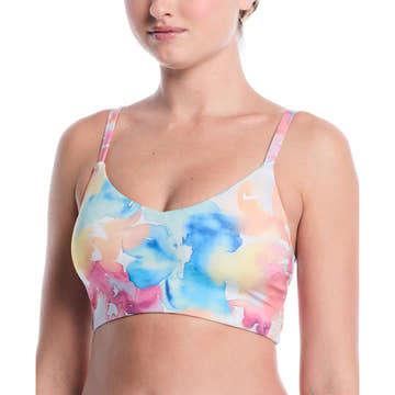 Nike Swim Effortless Aquarelle Floral Nike Swim Women's V-Neck Midkini Top  Midkini Top  Nike