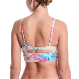 Nike Swim Effortless Aquarelle Floral Nike Swim Women's V-Neck Midkini Top  Midkini Top  Nike