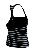 Nike Swim Effortless Preppy Pinstripe Square Neck Tankini  Women's Tankini Top  Nike