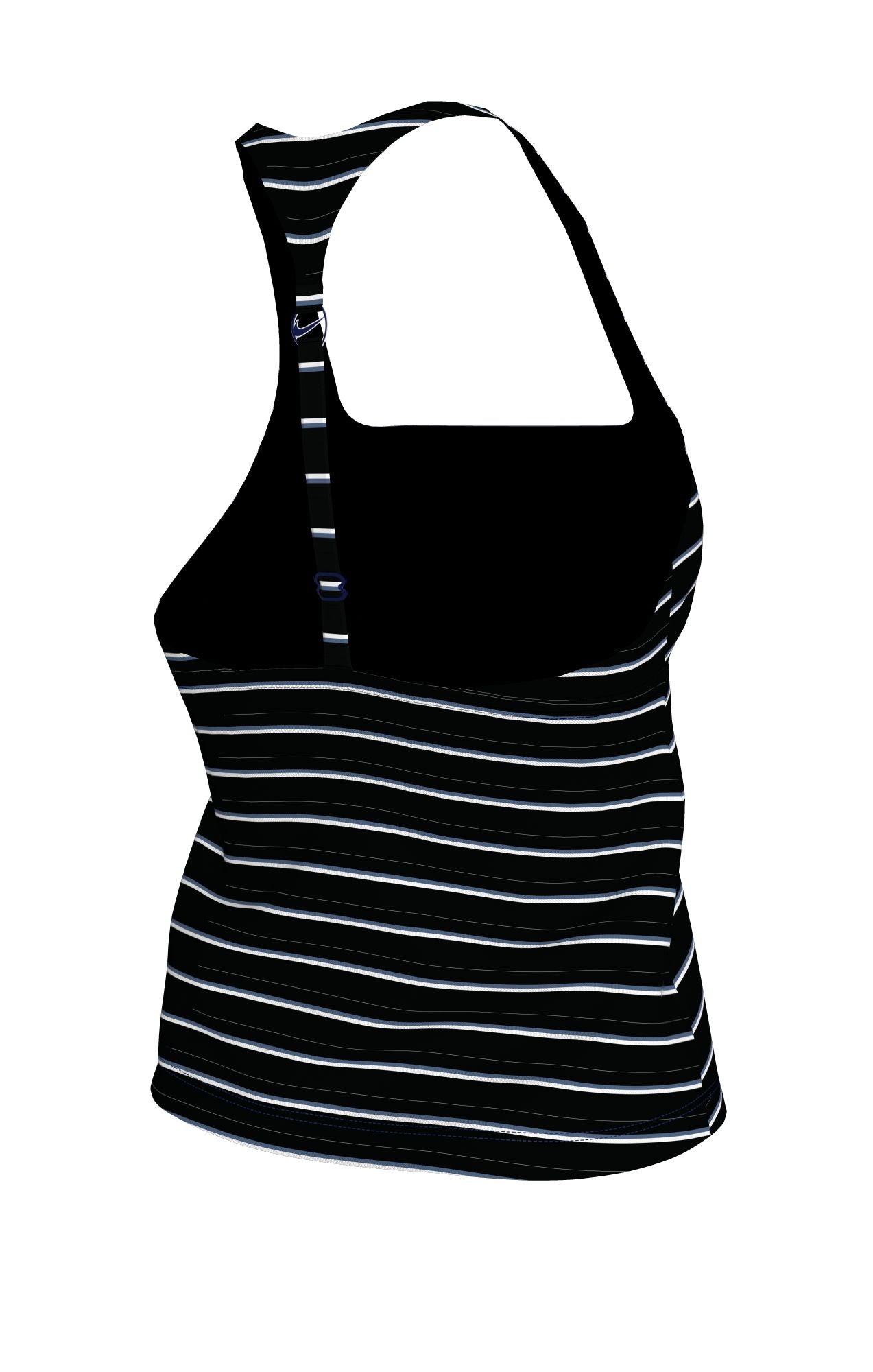 Nike Swim Effortless Preppy Pinstripe Square Neck Tankini  Women's Tankini Top  Nike