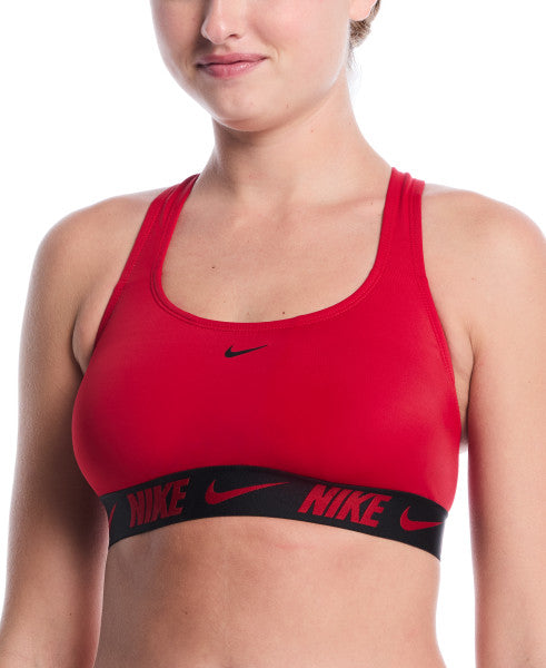 Nike Women's Logo Tape Racerback Bikini Top  Bikini Top  Nike