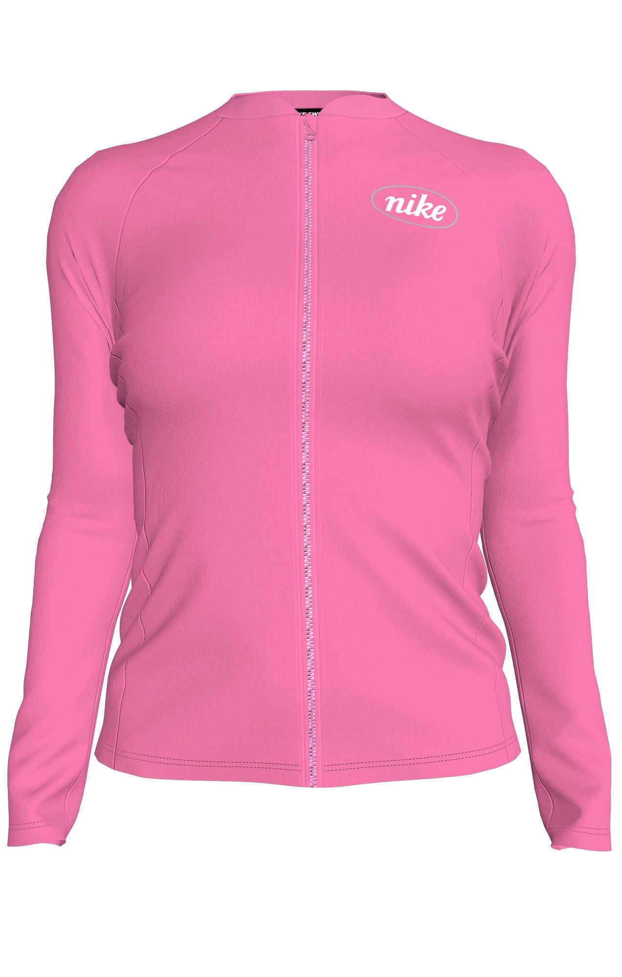 Nike Women's Swim Hydroguard Dri-FIT UV Long Sleeve Zip Top  Long Sleeve Rash Guard  Nike