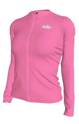 Nike Women's Swim Hydroguard Dri-FIT UV Long Sleeve Zip Top  Long Sleeve Rash Guard  Nike