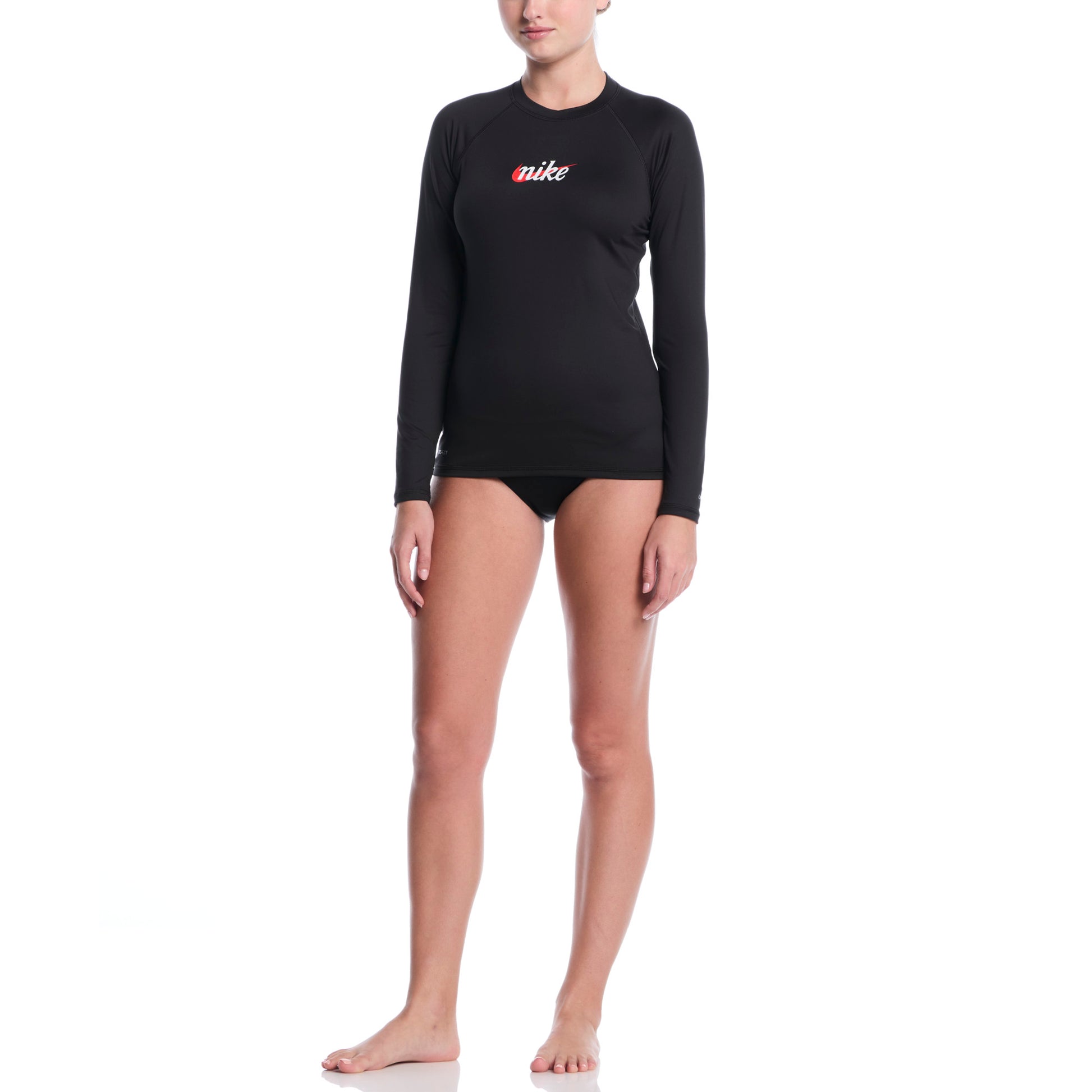 Nike Women's Swim Hydrogaurd Dri-FIT UV Long Sleeve Top  Long Sleeve Rash Guard  Nike