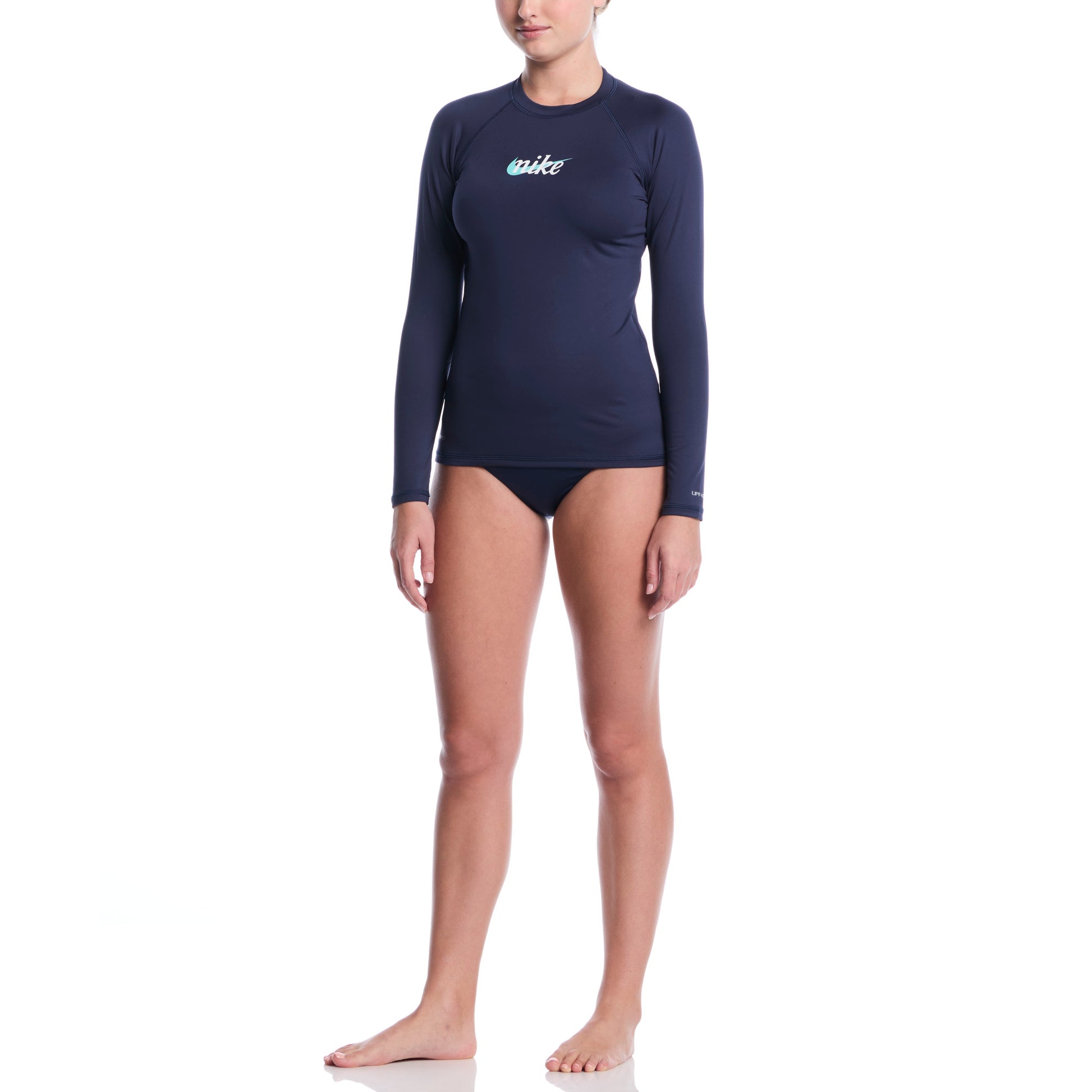 Nike Women's Swim Hydrogaurd Dri-FIT UV Long Sleeve Top  Long Sleeve Rash Guard  Nike