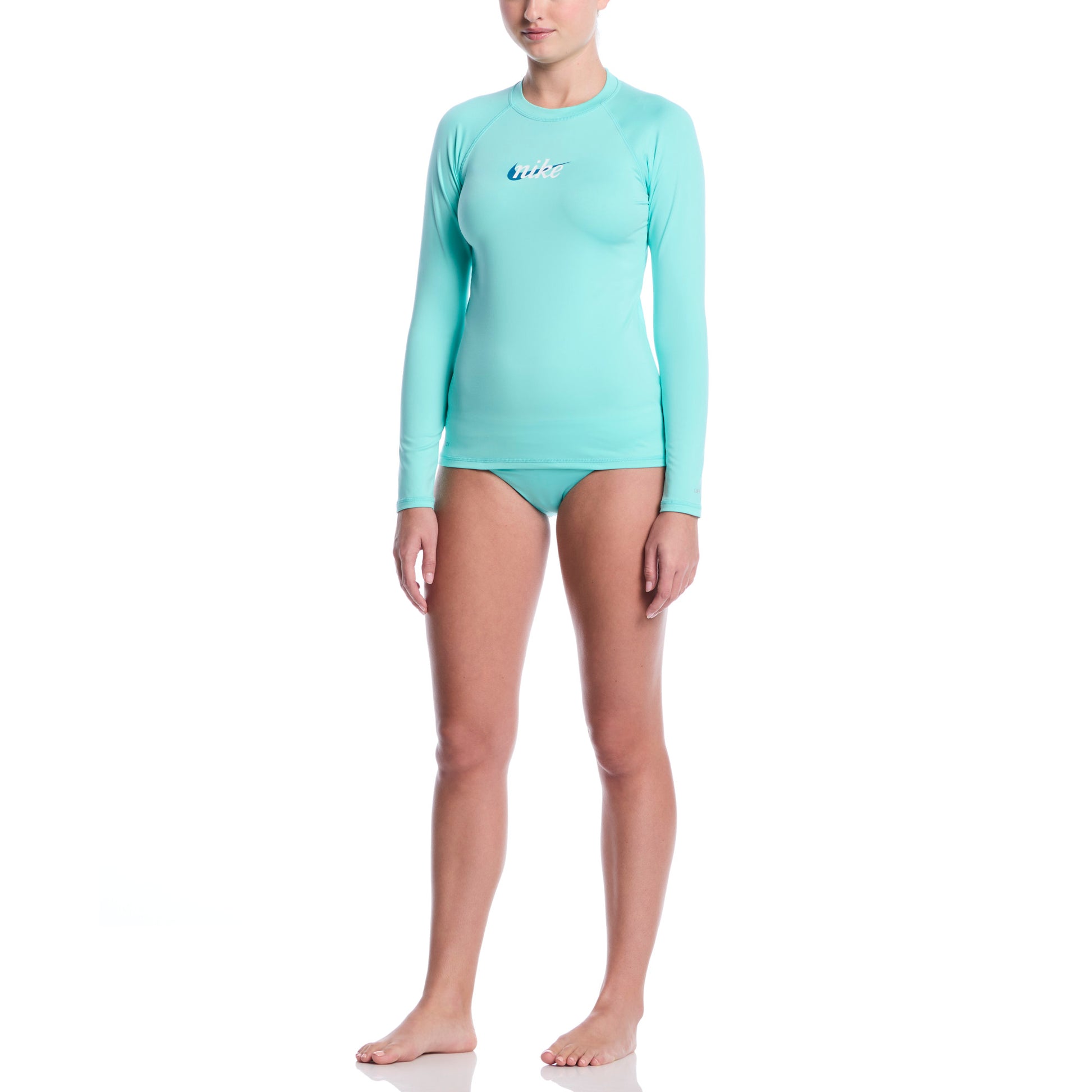 Nike Women's Swim Hydrogaurd Dri-FIT UV Long Sleeve Top  Long Sleeve Rash Guard  Nike