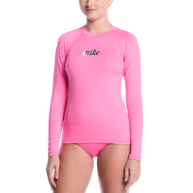 Nike Women's Swim Hydrogaurd Dri-FIT UV Long Sleeve Top  Long Sleeve Rash Guard  Nike
