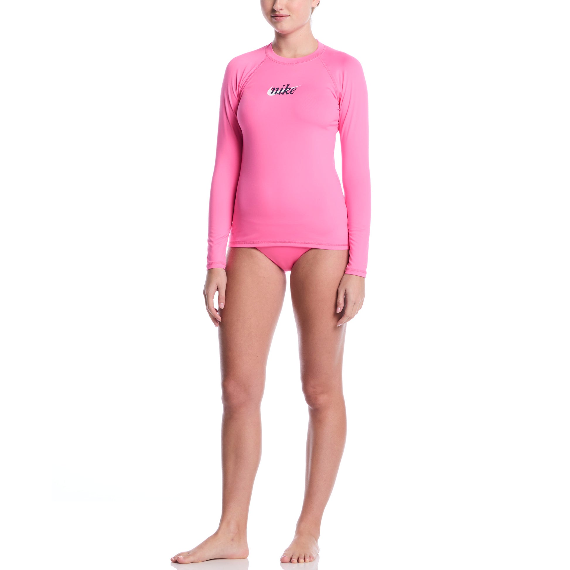 Nike Women's Swim Hydrogaurd Dri-FIT UV Long Sleeve Top  Long Sleeve Rash Guard  Nike