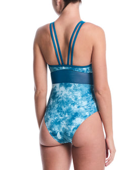 Nike Women's Swim Frozen Floral V-Back One Piece Swimsuit