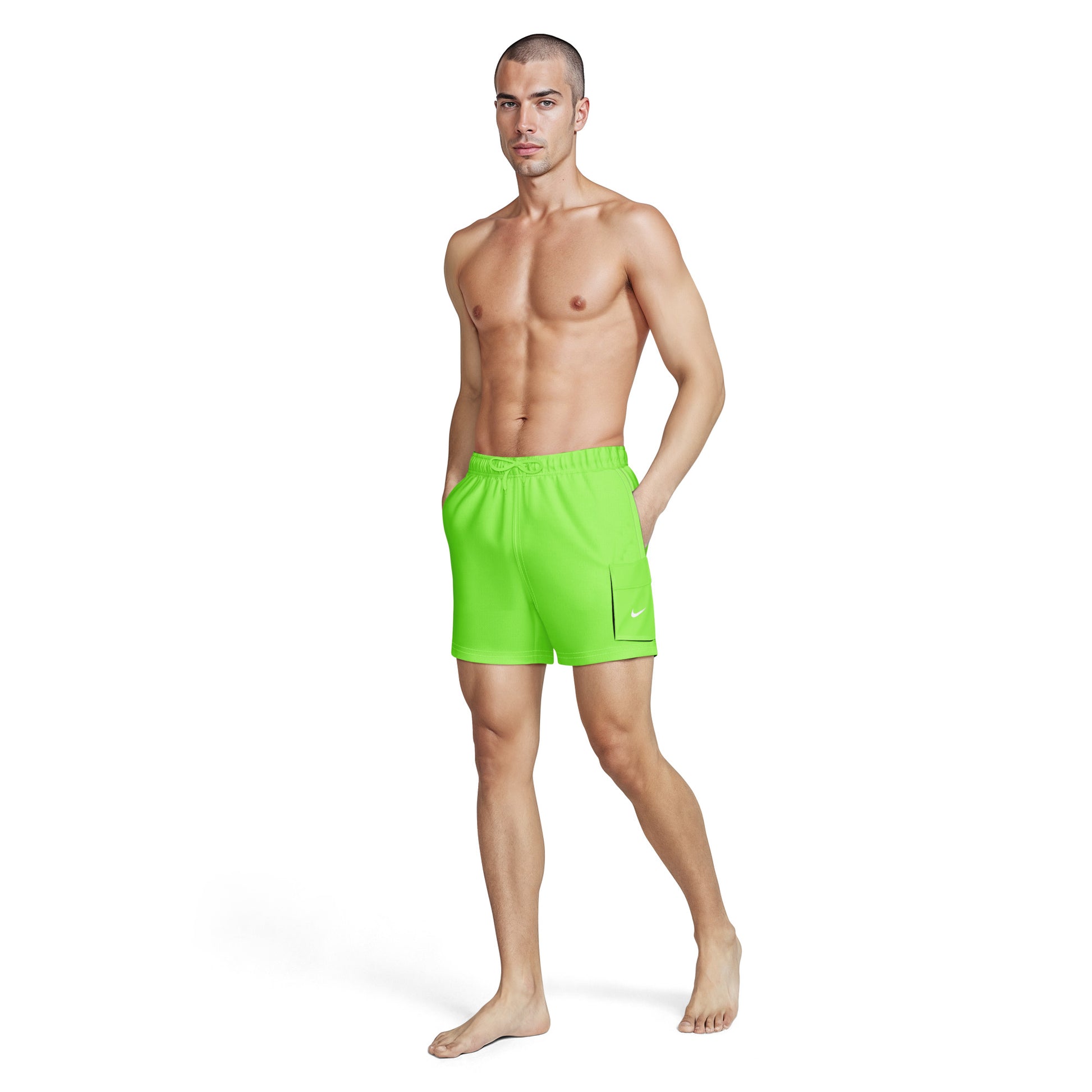 Nike Men's Swim Voyage Solid Essential 5 Inch Brief-Lined Volley Short  Men's Volley Short  Nike