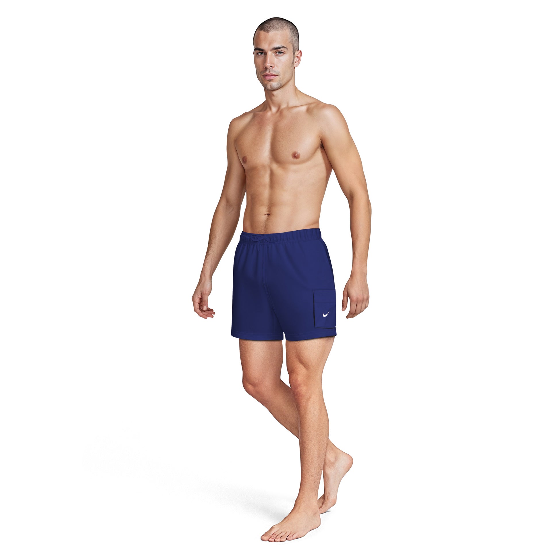 Nike Men's Swim Voyage Solid Essential 5 Inch Brief-Lined Volley Short  Men's Volley Short  Nike