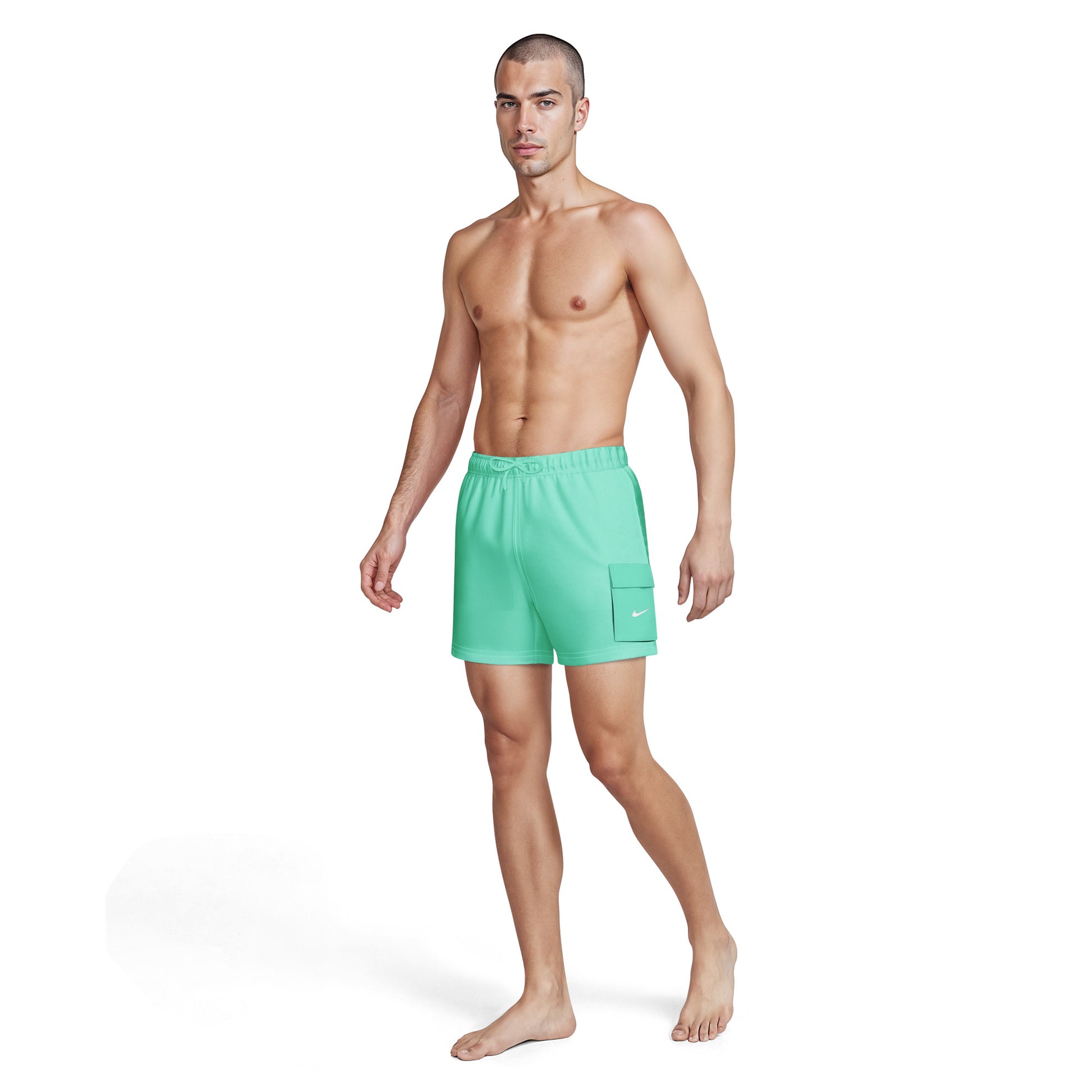 Nike Men's Swim Voyage Solid Essential 5 Inch Brief-Lined Volley Short  Men's Volley Short  Nike