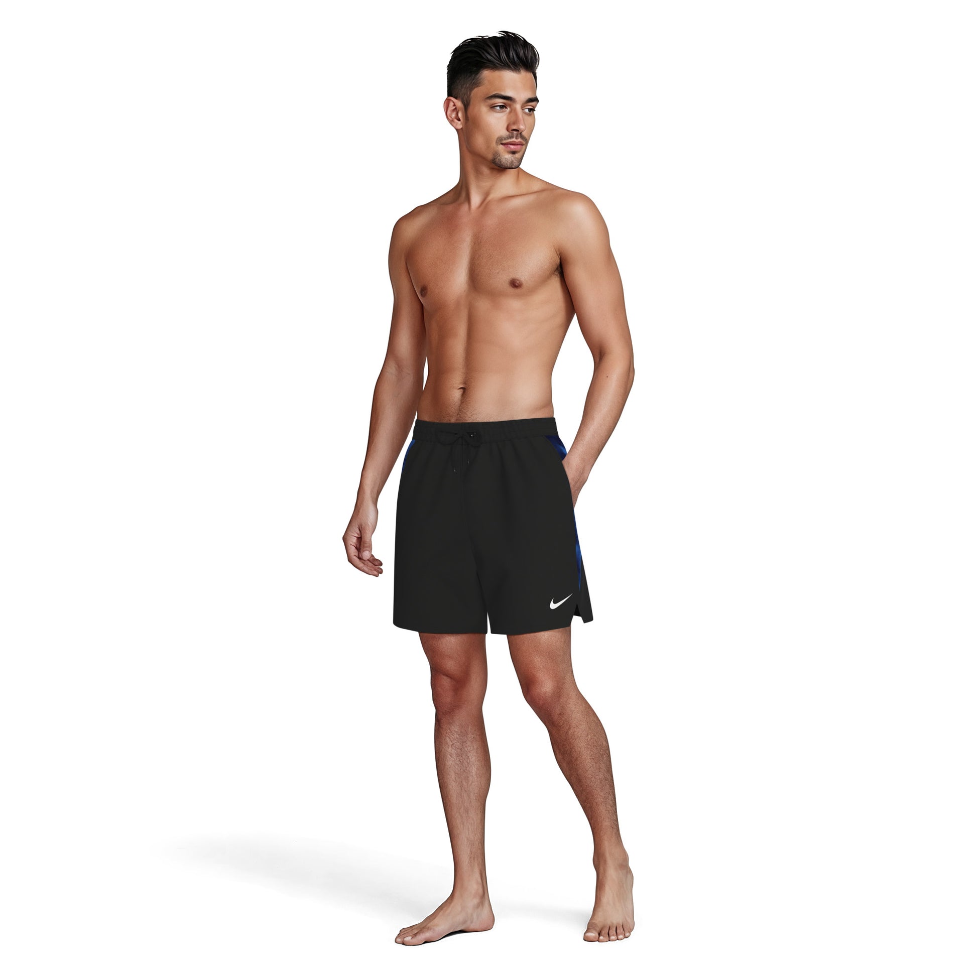Nike Men's Swim Contend Graphic 5 Inch Brief-Lined Volley Short  Men's Volley Short  Nike