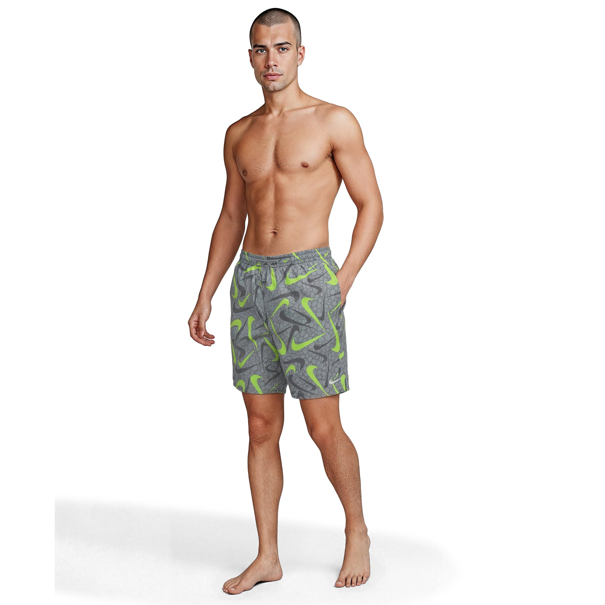 Nike Multi Print Swim Breaker Men's 7 Inch Brief-Lined Volley Short  Men's Volley Short  Nike