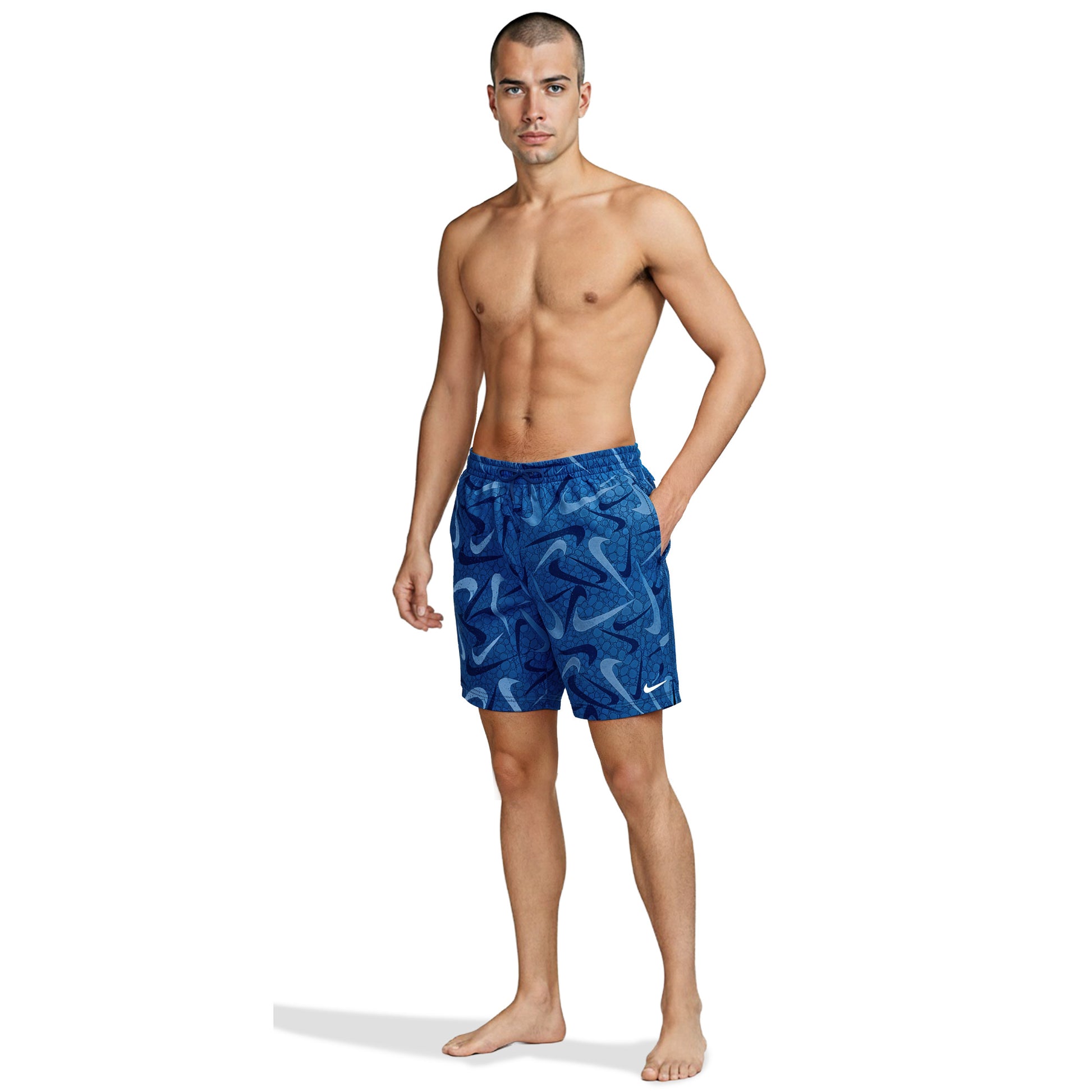 Nike Multi Print Swim Breaker Men's 7 Inch Brief-Lined Volley Short  Men's Volley Short  Nike