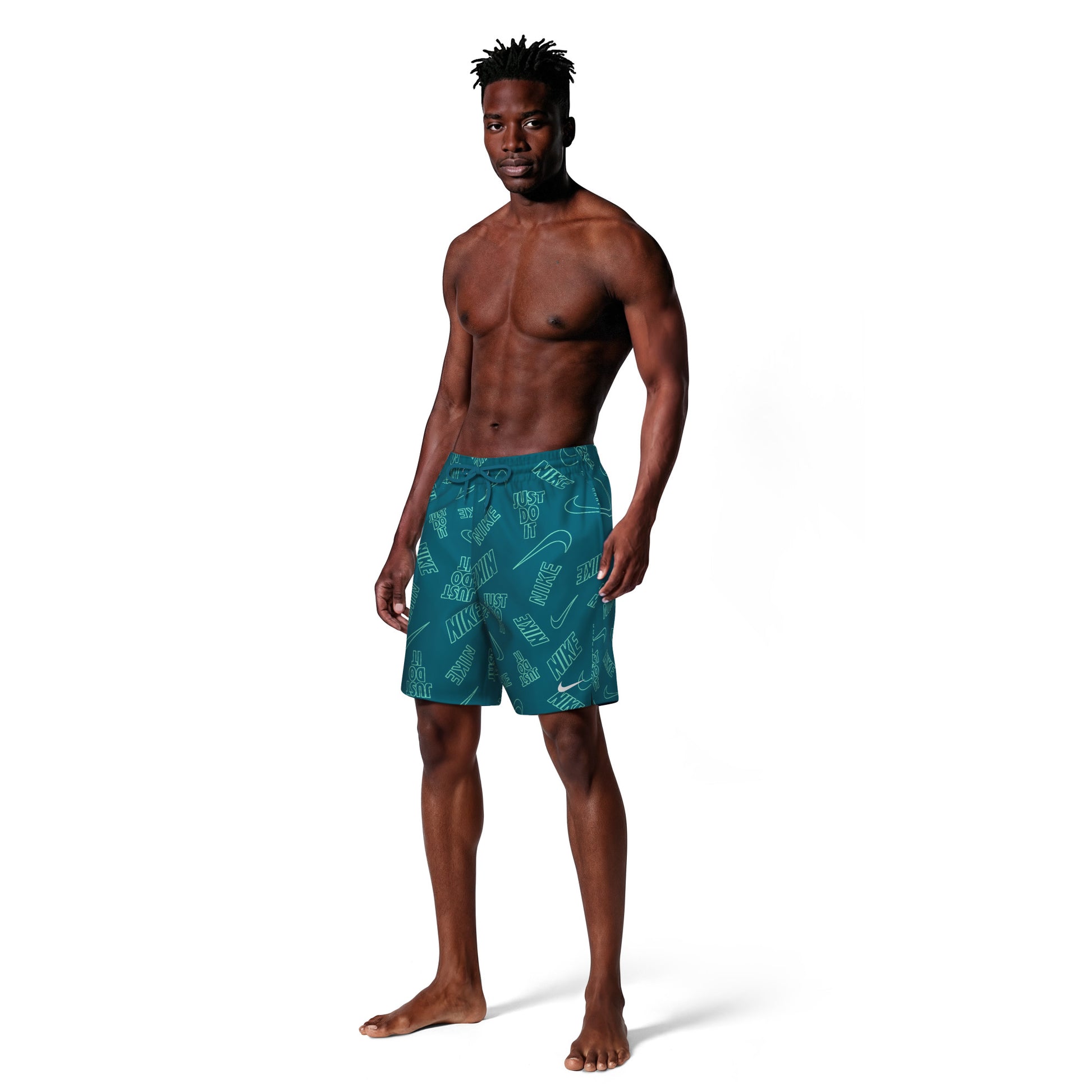 Nike Multi Print Swim Breaker Men's 7 Inch Brief-Lined Volley Short  Men's Volley Short  Nike